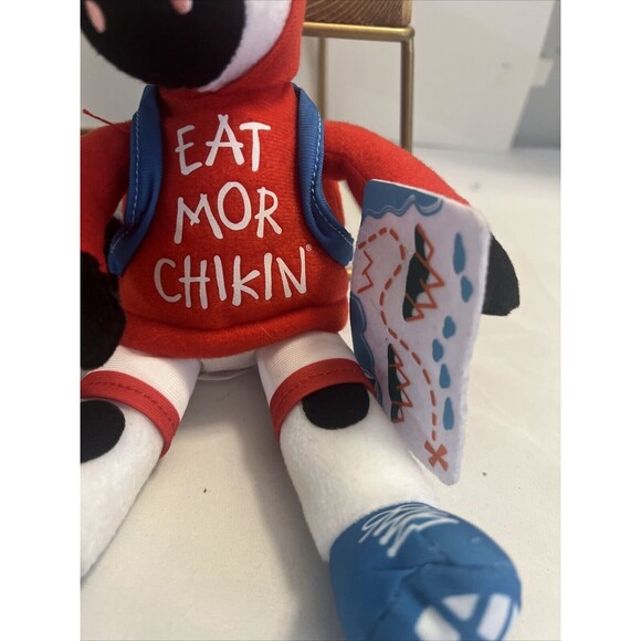 Chick-fil-A Cow Plush Summer 2023 Traveler Red Hoodie 9" Stuffed Advertising Toy - Picture 4 of 4